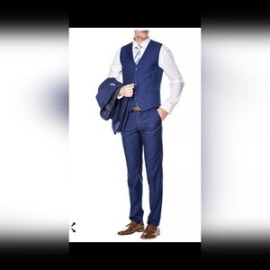 H&M Men's Navy Suit with Vest
